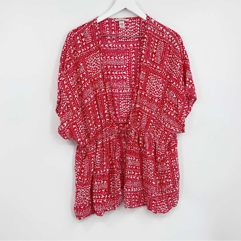 Victoria’s Secret Red Heart Robe One Size Dark Romance